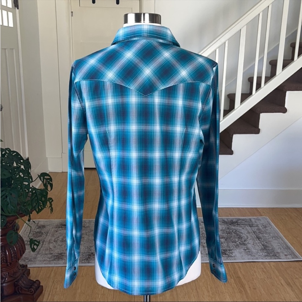 PENDLETON Western Snap-Front Shirt Plaid Turquoise
Medium - Picture 2 of 12